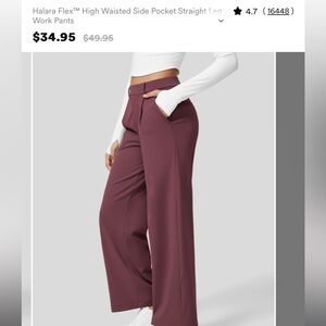 Halara flex straight leg work pants